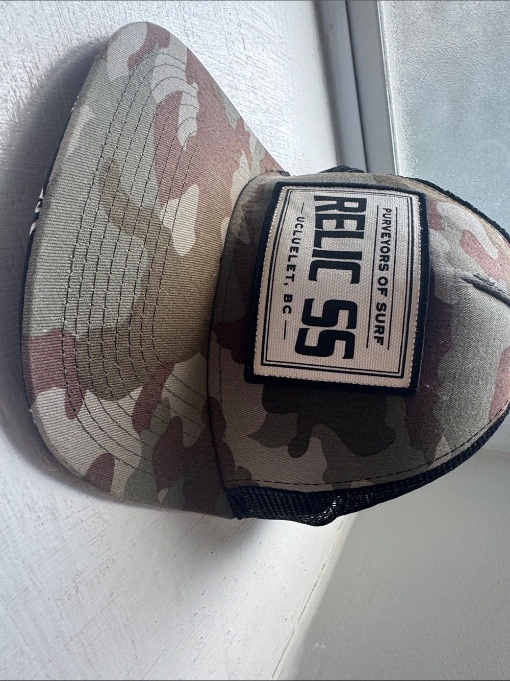 Relic Camo Trucker Hat in Green Brown Tan